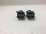 Red Flush pushbutton Lot of 2 w/ ZBE-102 Contact Blocks