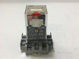 Omron MKS3PI-5 Relay 24 Volt Coil 250 Vac 10 A 11 Pin W/ Base Lot of 2