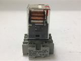 Omron MKS3PI-5 Relay 24 Volt Coil 250 Vac 10 A 11 Pin W/ Base Lot of 2