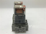 Omron MKS3PI-5 Relay 24 Volt Coil 250 Vac 10 A 11 Pin W/ Base Lot of 2