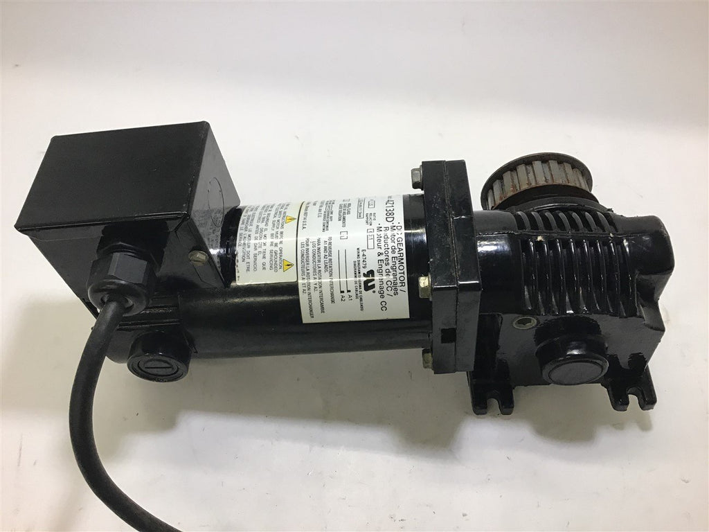 Dayton 4Z138D DC Gear Motor 1/8 Hp 90 Volts 30 Rpm 60:1 Ratio