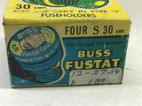 Buss S30 Fustat Fuse 30 Amp Lot of 3 Boxes