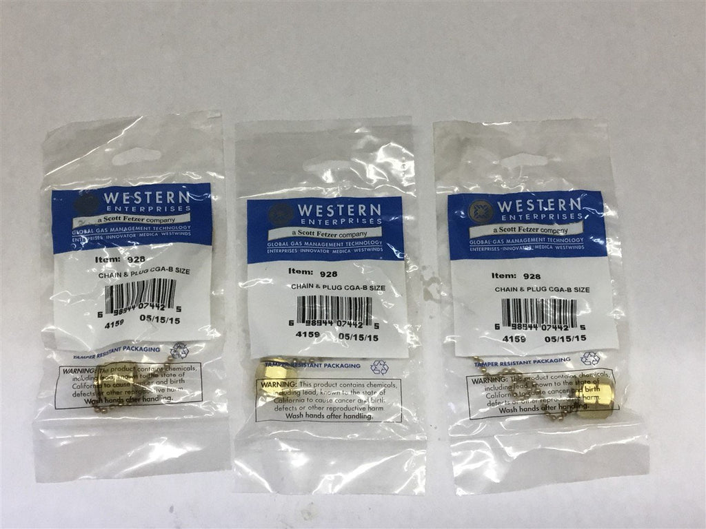 Western 928 Chain & Plug CGA-B Lot of 3
