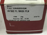 Hodell-Natco #4 SAE FL Wash Pln 100 Pk Lot of 4 Boxes