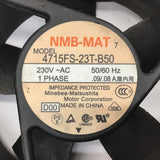 NMB-MAST 4715FS-23T-B50 Cooling Fan single Phase 230 Vac 50/60 HZ