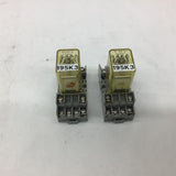Idec RY4S-U DC 24V Relay With Base Lot of 2