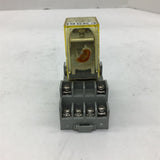 Idec RY4S-U DC 24V Relay With Base Lot of 2