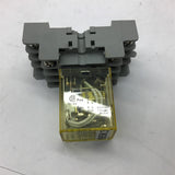 Idec RY4S-U DC 24V Relay With Base Lot of 2