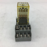 Idec RY4S-U DC 24V Relay With Base Lot of 2