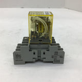 Idec RY4S-U DC 24V Relay With Base Lot of 2