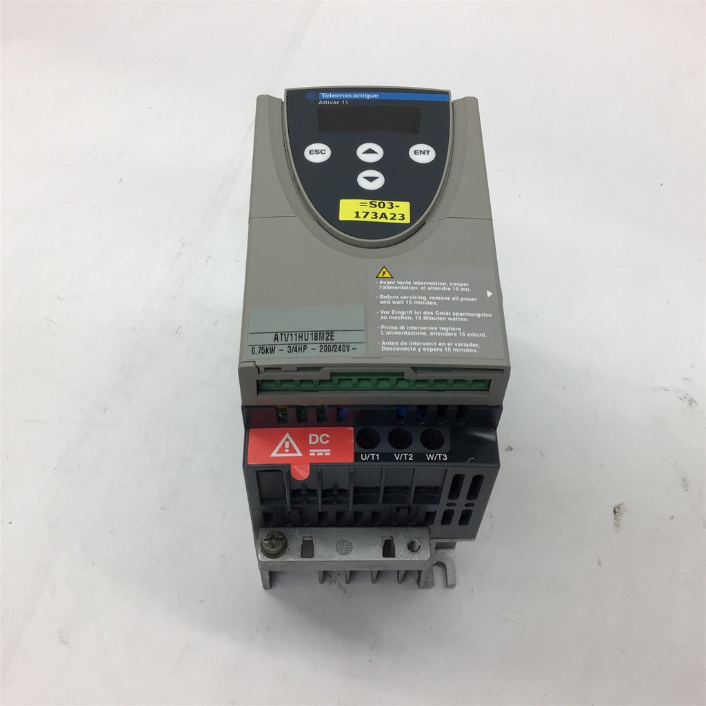 Telemecanique Altivar 11 ATV11HU18M2E 3/4 HP 200/240 Volts