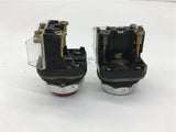 Allen-Bradley Flush Pushbuttons 1 ea. Black 1 Ea. Red