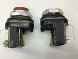 Allen-Bradley Flush Pushbuttons 1 ea. Black 1 Ea. Red