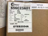 Century S56C23A01 1/2 HP AC Motor 115 Volts 1725 Rpm 4P 56Z Frame Single Phase