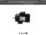 AO Smith C339 1 HP AC Motor 115/230 V Single Phase 1725 Rpm 56 Frame