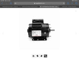 Century C782RB 1 HP AC Motor 230/115 V Single Phase 1725/1425 Rpm 56 Frame