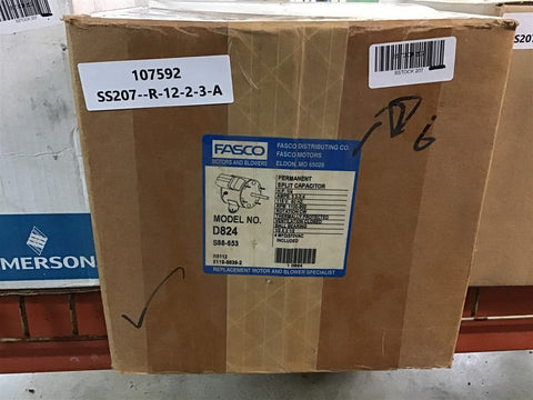 Fasco D824 1/4 Hp AC Motor 115 Volts 1100-800 Rpm 3.2-2.4 Amps
