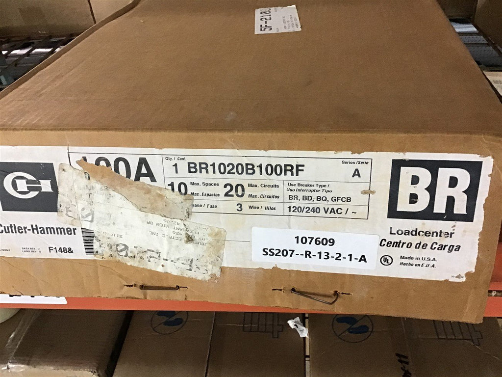 Cutler-Hammer BR1020B100RF 120 /240 Vac 200 Amp Load Center
