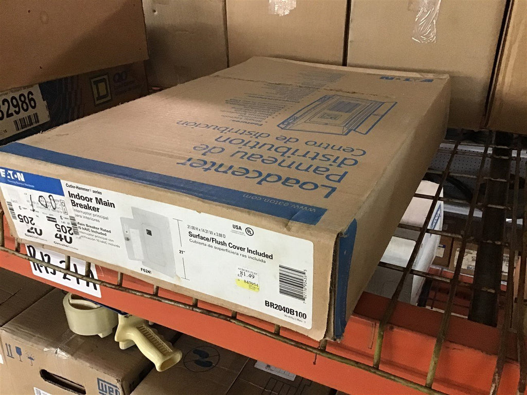 Eaton BR2040B100 Indoor Main Breaker 100 Amp 20 Spaces