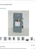 Square D D222N 60 Amp Safety Switch 240 Vac Type 1