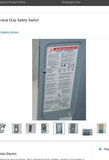 Square D D222N 60 Amp Safety Switch 240 Vac Type 1