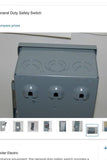 Square D D222N 60 Amp Safety Switch 240 Vac Type 1