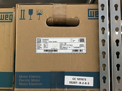 Weg 00136ES1B56C-S 1 HP AC Motor 115/208-230 V Single Phase 2P 3600 Rpm 56C