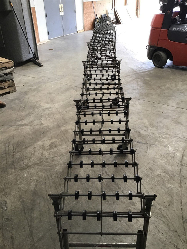 Flexible Gravity Skatewheel Conveyor 23" x 25'