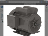 Weg 00158ES1E145T 1 1/2 HP AC Motor 208-230/460 V 1 Phase 4P 1800 Rpm 143/5T Fr