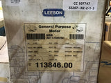 Leeson 113846.00 1 1/2 HP AC Motor 208-230/460 V Phase 1725 Rpm 4P 56H Frame