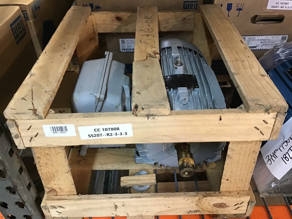 Weg 3-18-184T 3 HP AC Motor 208-230/460 V 1745 Rpm 4P 184T Frame