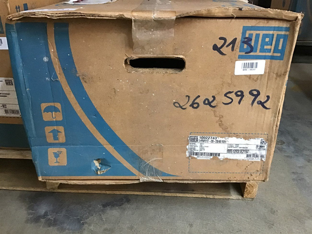 Weg 00512ES1E215T 5 HP AC Motor 208-230/460 V Single Phase 6P 1200 RPM 215T