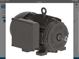 Weg 00512ES1E215T 5 HP AC Motor 208-230/460 V Single Phase 6P 1200 RPM 215T