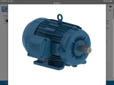 Weg 00512ET3E215T-W22 5 HP AC Motor 208-230/460 V 3 Phase 6P 1200 Rpm 213/5T Fr