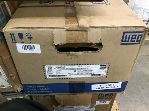 Weg 00156ET3EJP56J-S 1.5 HP AC Motor 208-230/460 volts 3600 Rpm 2P 56J Frame
