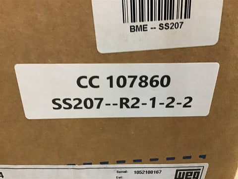 WEG 00318ES1DFD184T-W22 Motor 3 HP 182/4T 230V Closed enclosure 1745 Rpm