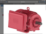 WEG 00318ES1DFD184T-W22 Motor 3 HP 182/4T 230V Closed enclosure 1745 Rpm