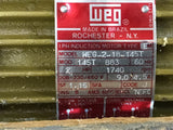 Weg WEG-2-18-145T 2 HP AC Motor 208-230/460 Volts 1800 Rpm 4P 145T Frame