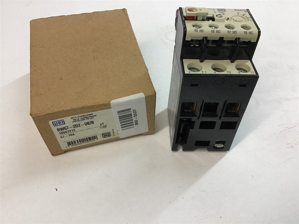Weg RW67-2D2-U070 Overload Relay 57-70 Amp