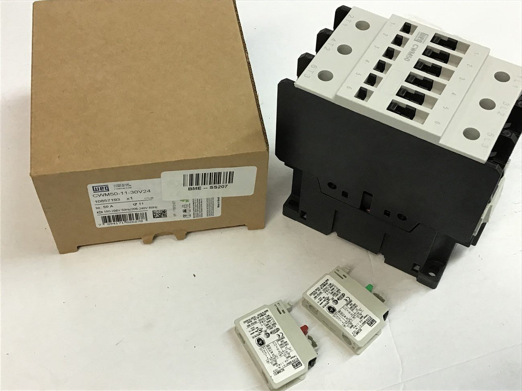 Weg CWM50-11-30V24 50 Amp Contactor 208-240 Volt Coil