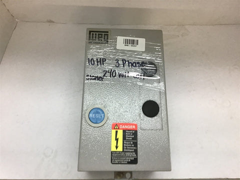 WEG ESW-32BE-25 32 Amp Enclosed Starter 240 Volt coil