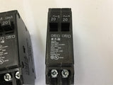 Eaton BR2020 2 Pole 20 Amp Circuit Breaker Lot of 4