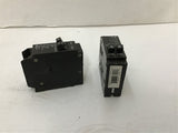 Eaton BD1515 2 Pole 15 Amp Circuit Breaker Lot of 2