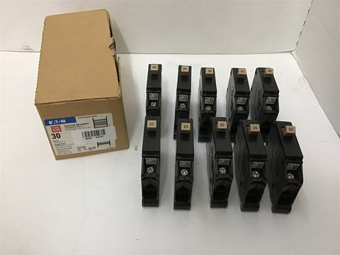Eaton CH130 Single Pole 30 Circuit Breaker Lot of 10