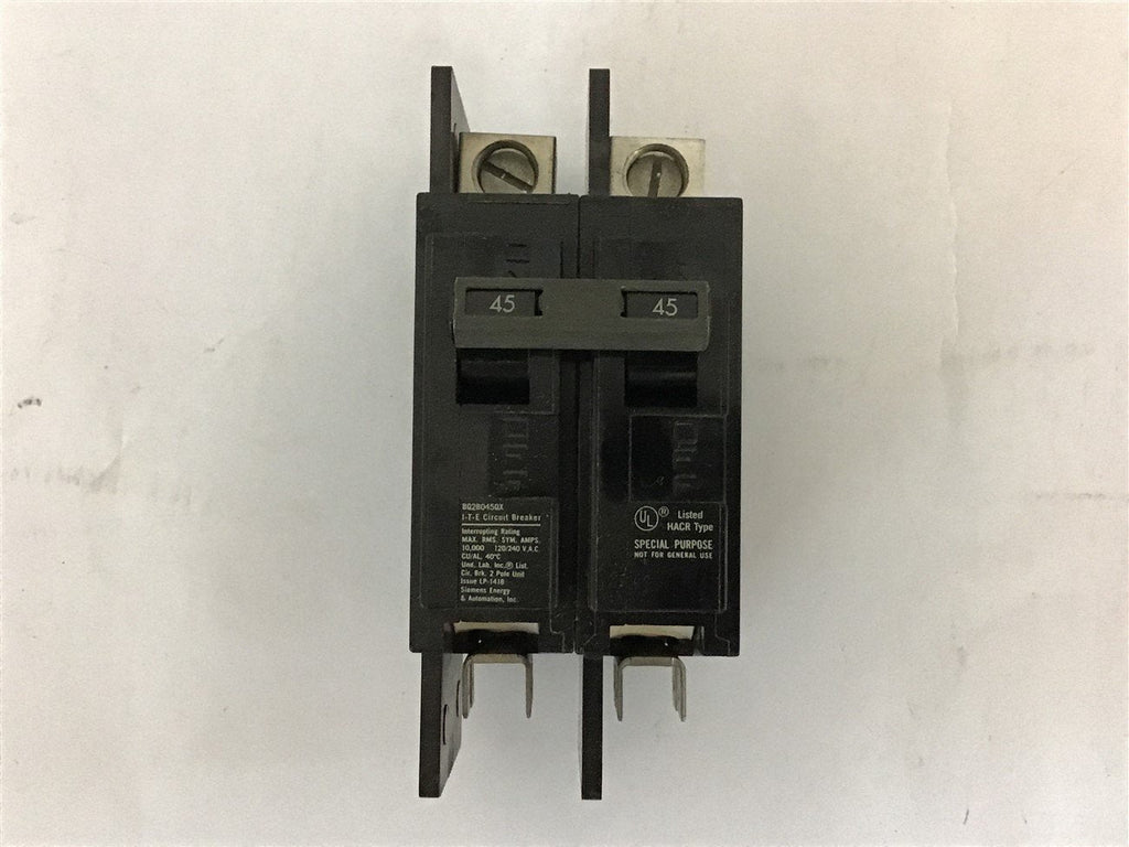 Siemens I-T-E BQ2B045QX 2 Pole 45 Amp 120/240 V Circuit Breaker