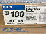 Eaton BR2040B100 Indoor Main Breaker 20 Spaces 100 Amps
