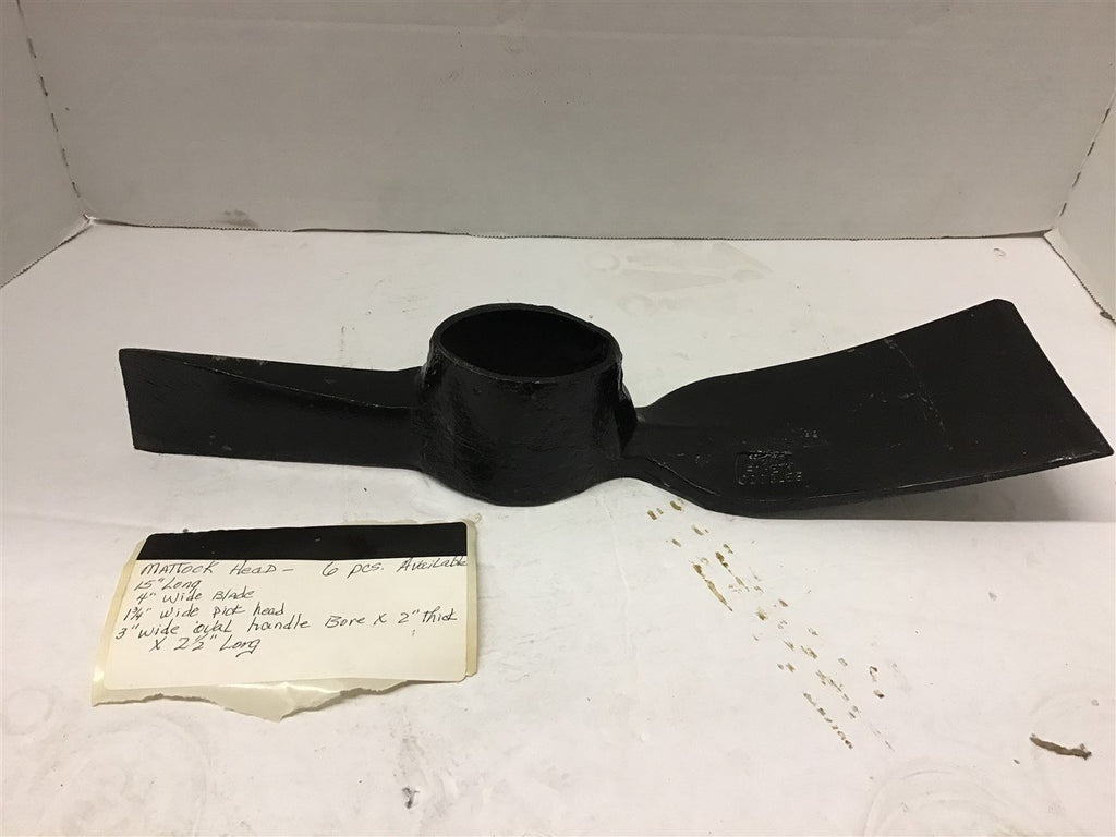 Mattock Head 15" Long x 4" Wide Blade