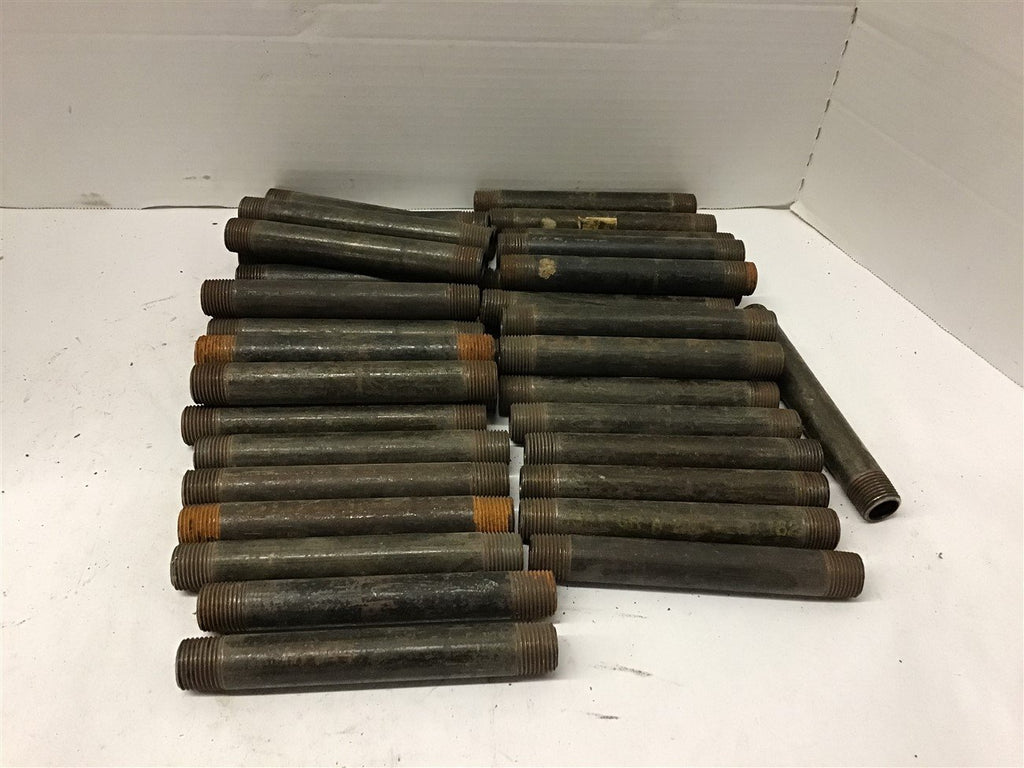 Black Iron Nipples 1/2" x 6" Lot of 39