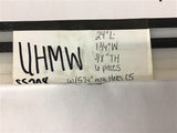 UHMW Plastic Strip 24" x 1 3/4"W x 3/8" TH Lot of 6