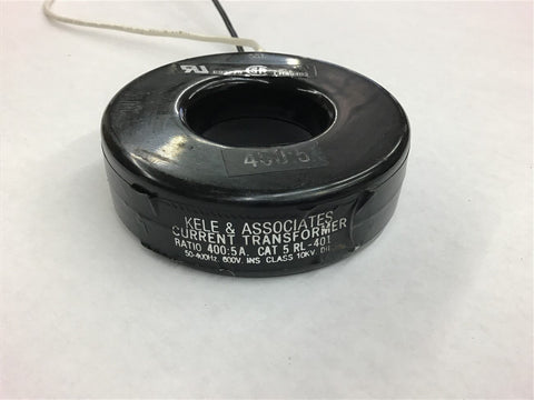 Kele & Associated 5RL-401 Current Transformer 400:5 Ratio 600 Volts